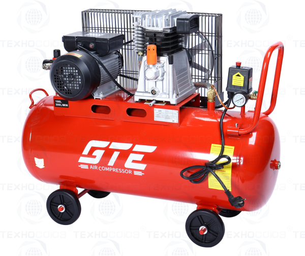 GTE-MR100A300B Компрессор поршневой с ременным приводом одноступенчатый 220В